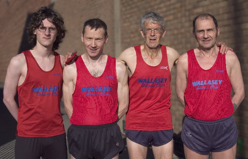 From the left: Matt Williams, Mike Stanley, John Cottrell and Pete Lonsdale winners of their age category in the Borders League series of 2004-2005