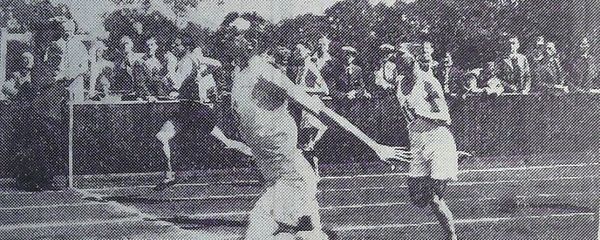 Alan Pennington wins the 100 yards flat race in the fourth (1934) Amateur Athletic Association Junior Championships open to boys of 16 and under 19 years of age
