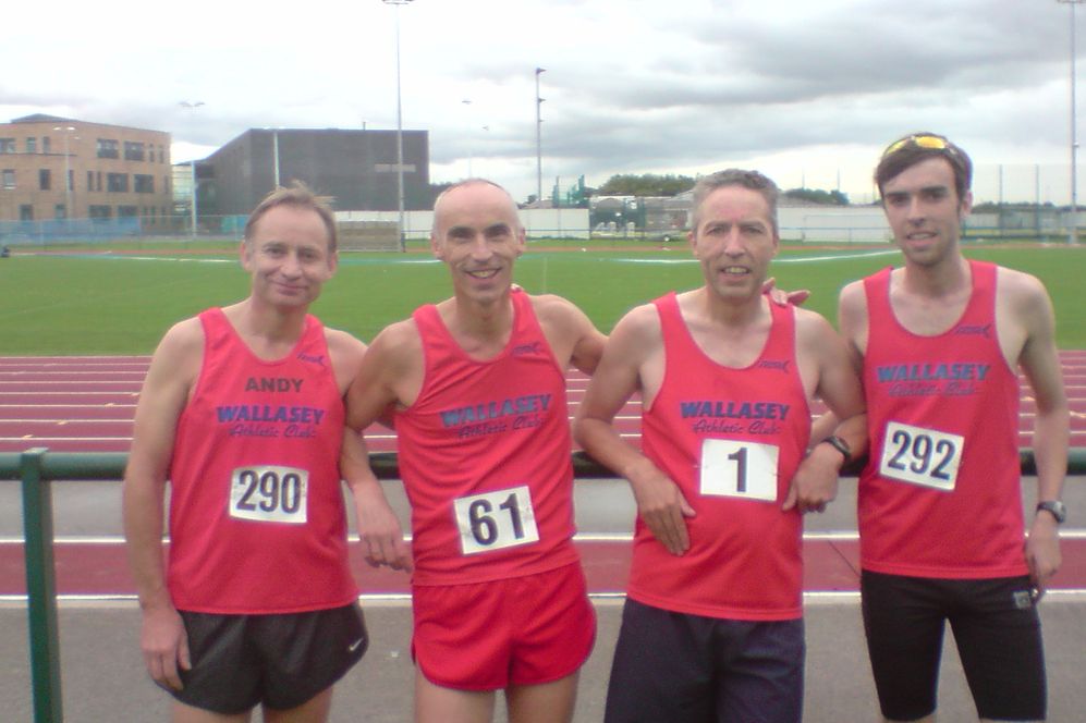 The milers... Andy Rogerson, Tony Barbat, Derek McArdle and Connor McArdle