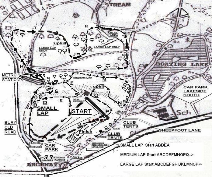 Heaton Park Course Map