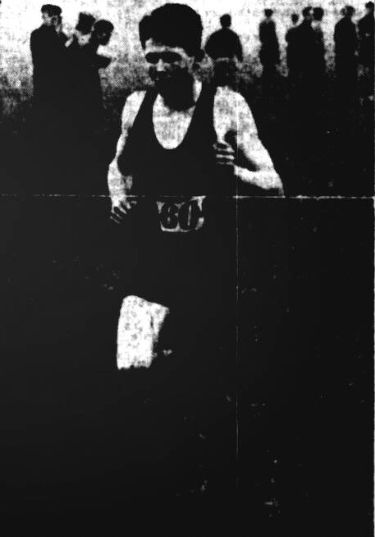 Ron Barlow of Wallasey A.C., the Cheshire Youth champion cross-country runner, winning comfortably the Liverpool and District youth's championships over three miles in 16 minutes 55 seconds.